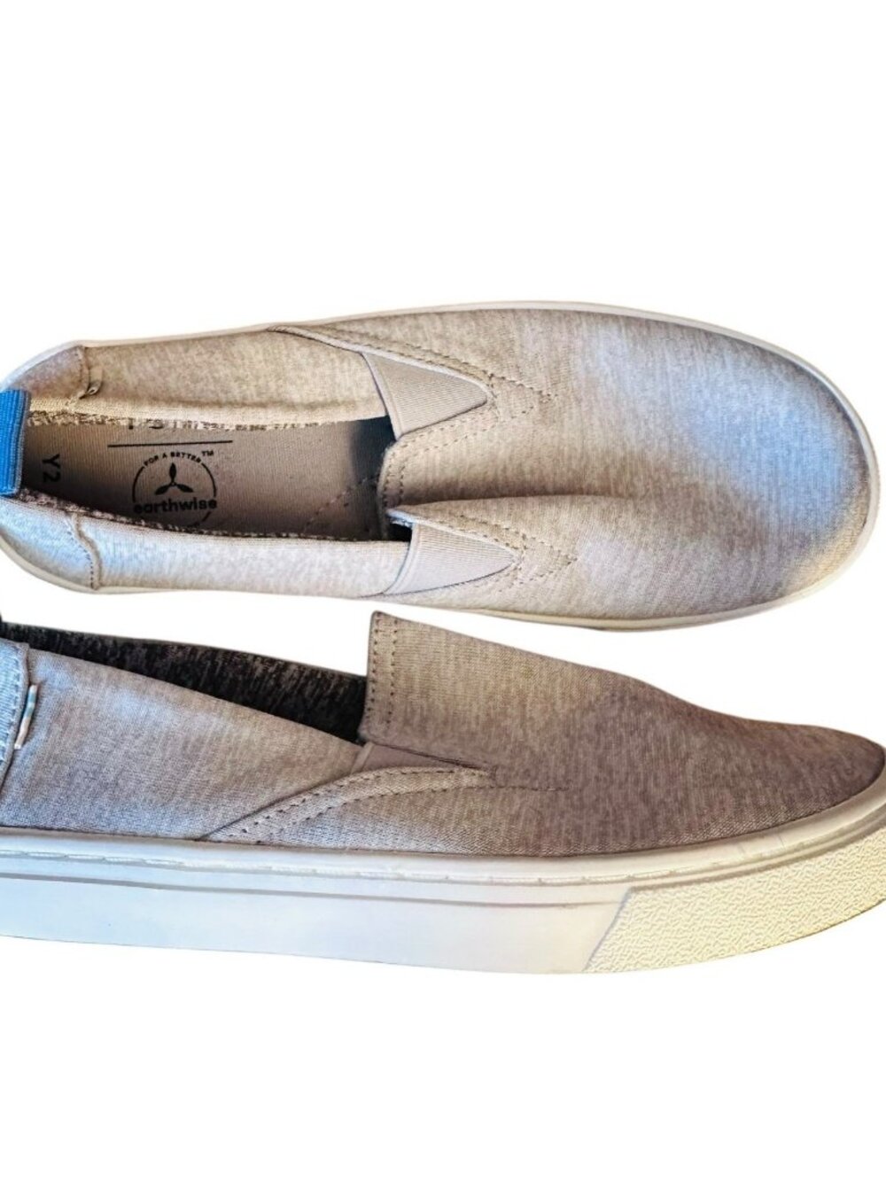 Toms Youth Earthwise Recyclable Canvas Gray Shoes - Youth Size 2 Grey